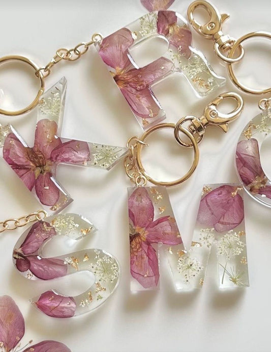 Customvilla Personalized Resin Alphabet Keychain – Custom Initials