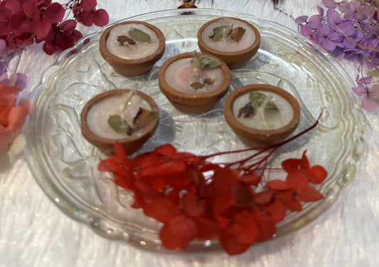 CustomVilla Mitti Diya Candle – Festive Clay Diya Style