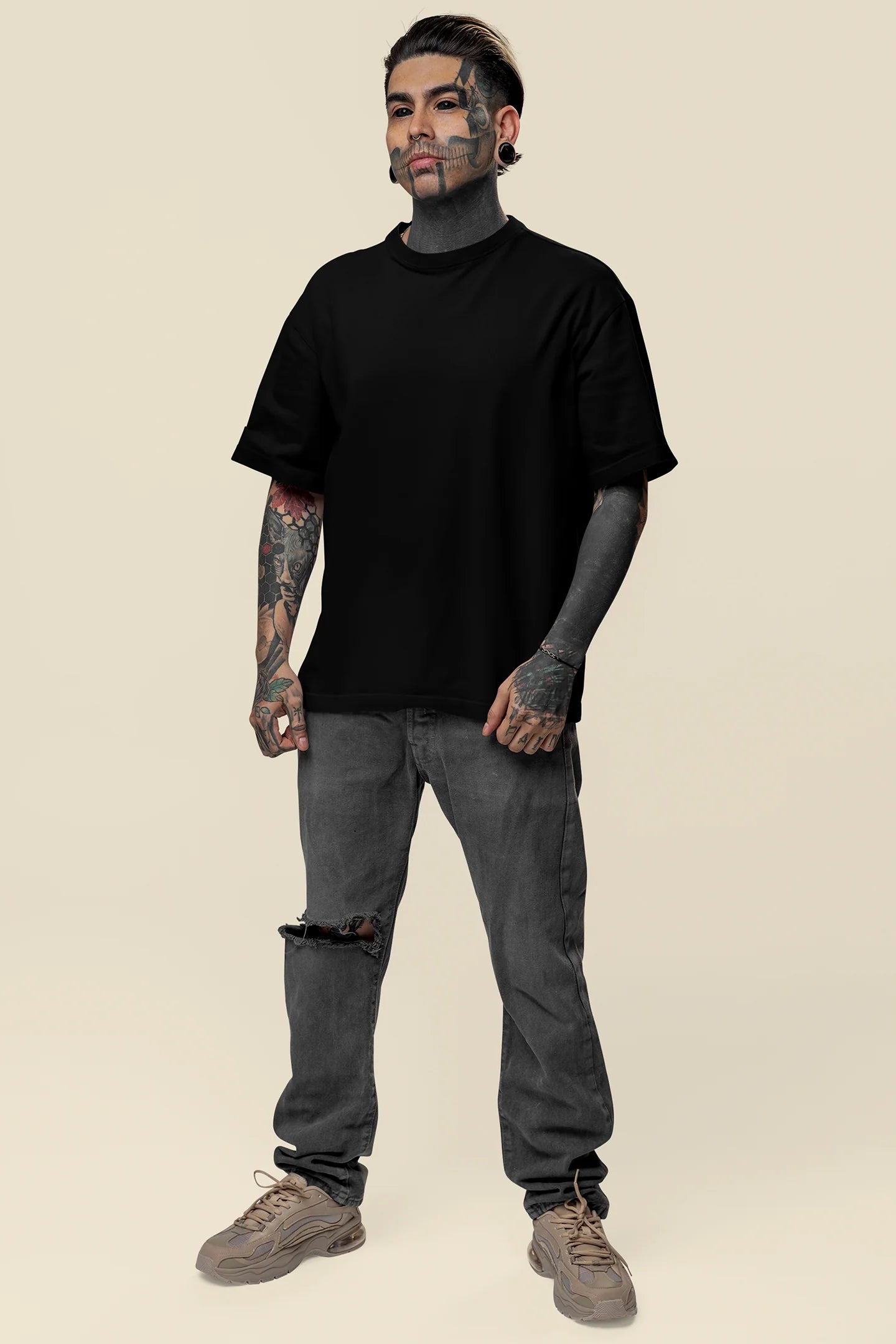 CustomVilla Joker Printed Oversized T-Shirt | Drop Shoulder Baggy Fit