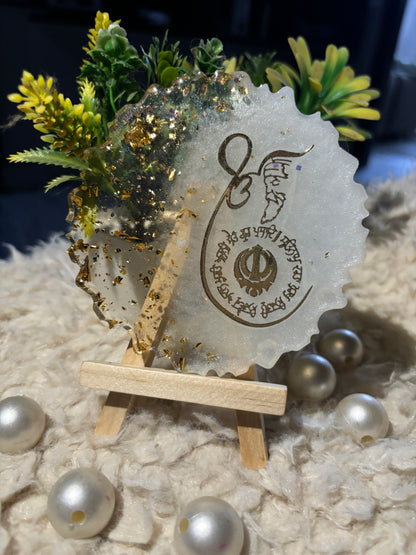 Customvilla Ek Onkar Resin Mini Frames – Spiritual Home Décor & Gifting