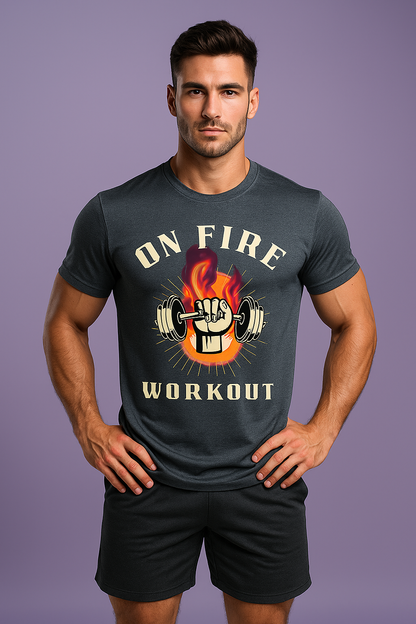 CustomVilla Men’s Workout Tee – Sweat-Wicking & Customizable