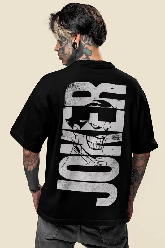 CustomVilla Joker Printed Oversized T-Shirt | Drop Shoulder Baggy Fit